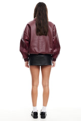 LIONESS Kenny Bomber Jacket Burgundy