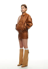 LIONESS Kenny Bomber Jacket Tan