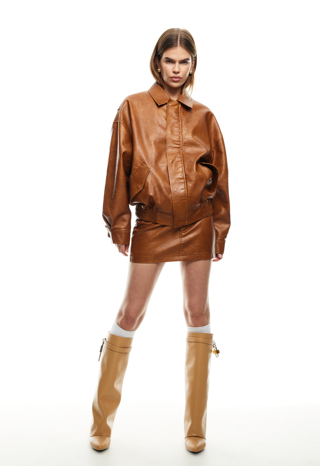 LIONESS Kenny Bomber Jacket Tan