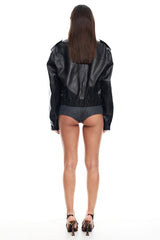 LIONESS Eighties Bomber Jacket Washed Onyx