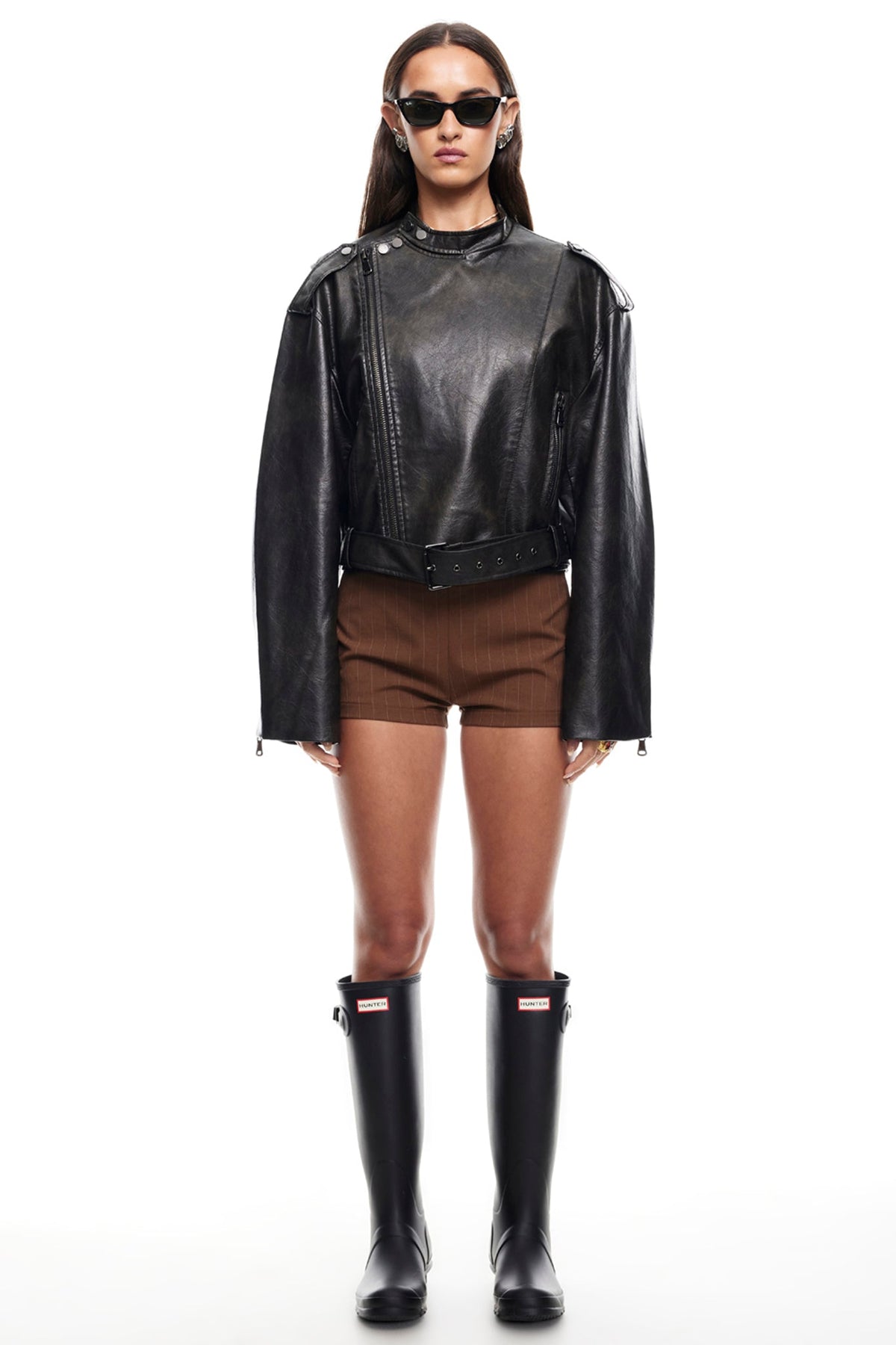 LIONESS Driftwood Bomber Jacket Onyx