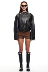 LIONESS Driftwood Bomber Jacket Onyx