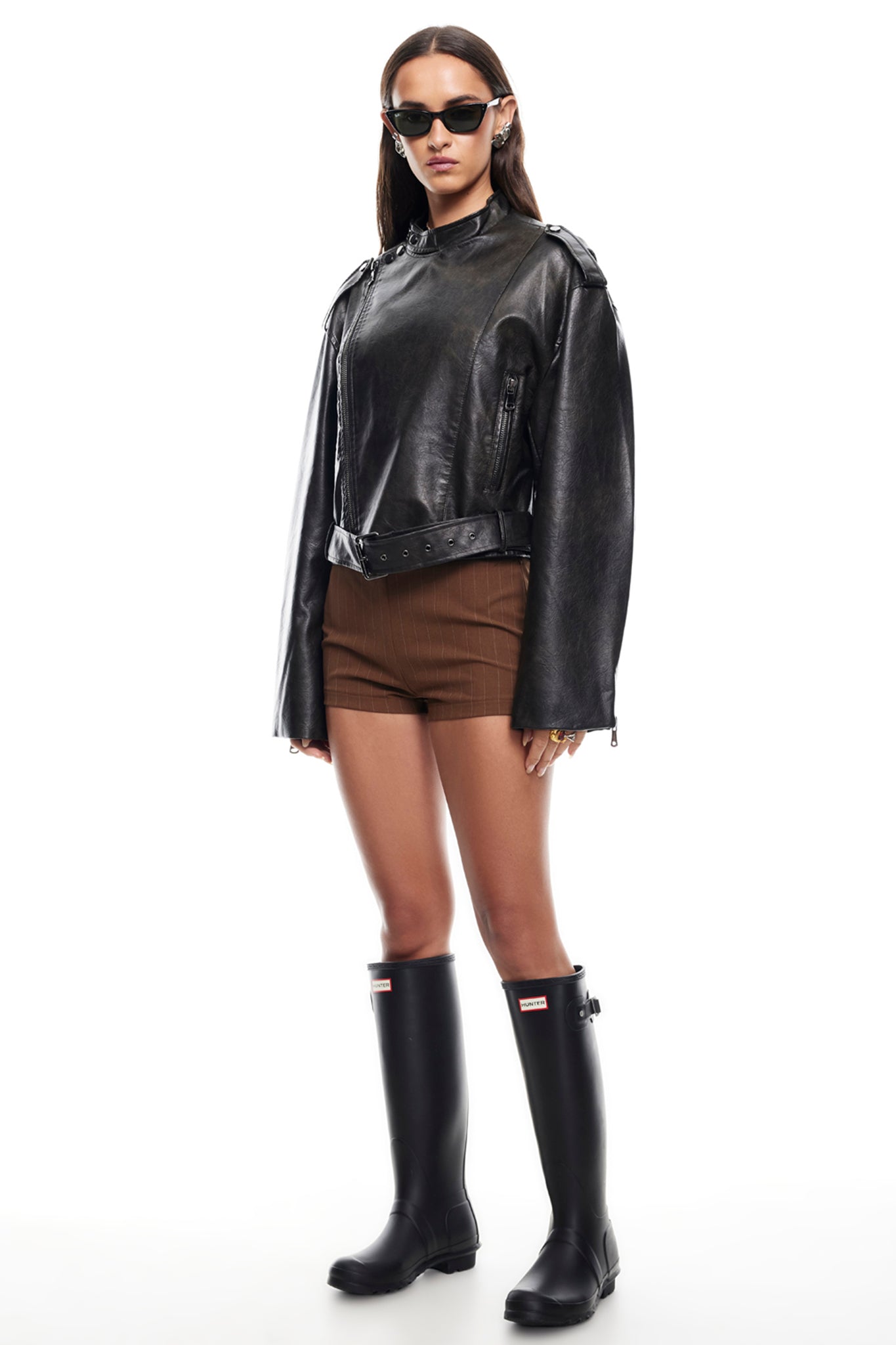 LIONESS Driftwood Bomber Jacket Onyx