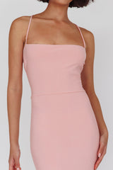 Ailani Lace-Up Back Maxi Dress Sparkle Pink