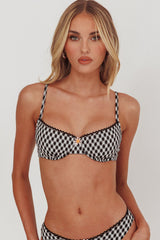 Cheerful Underwire Bikini Top Gingham