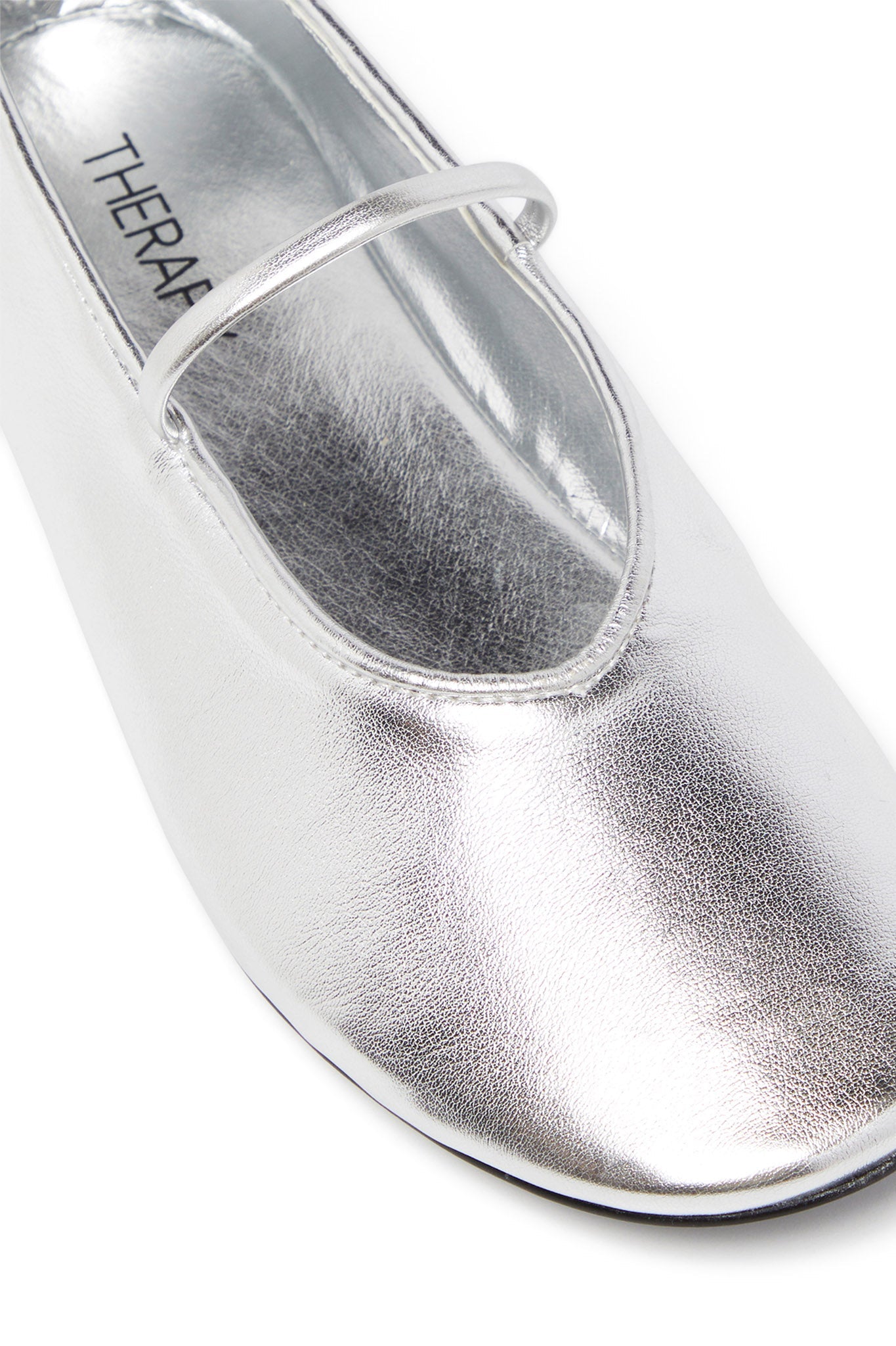 THERAPY Moncherri Ballet Flat Silver Smooth