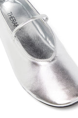 THERAPY Moncherri Ballet Flat Silver Smooth