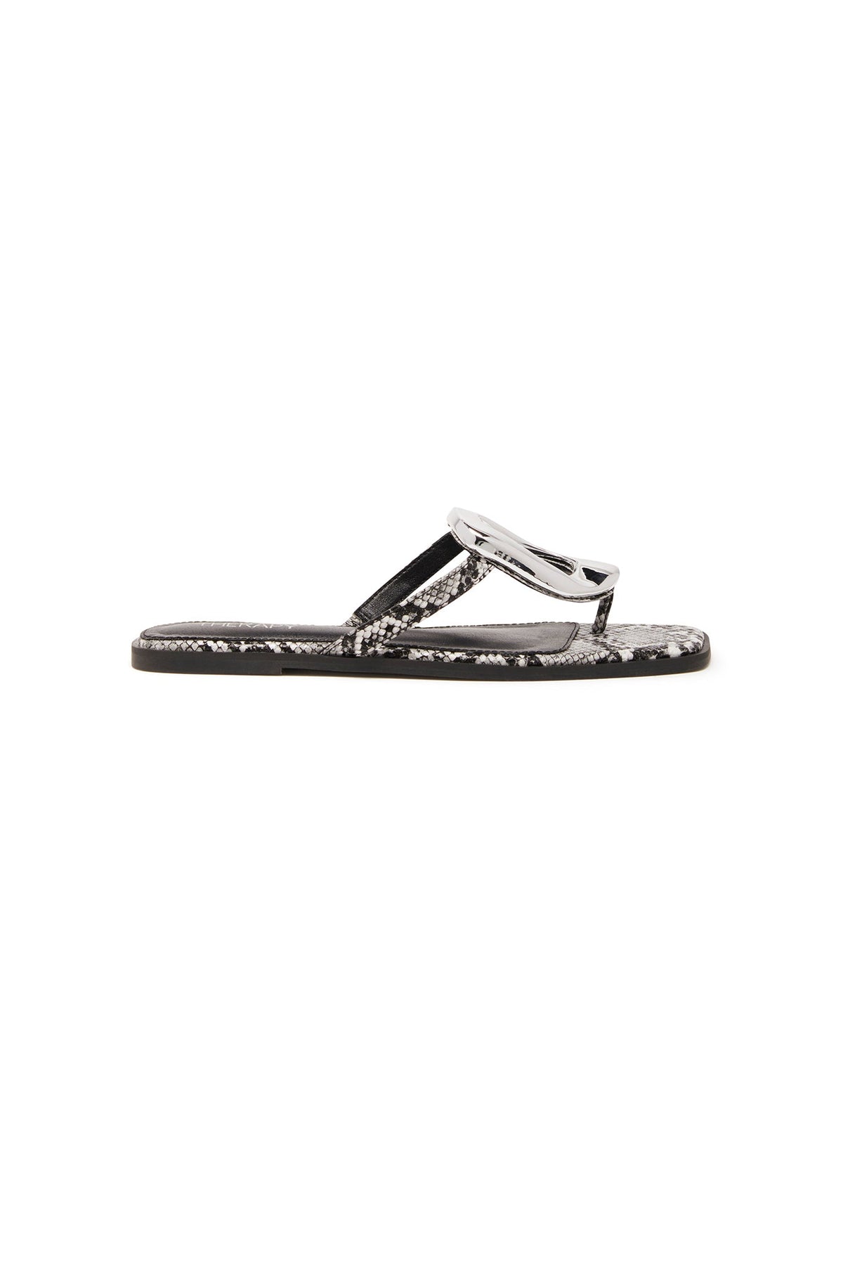 THERAPY Guild Thong Sandal Black White Snake