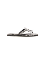 THERAPY Guild Thong Sandal Black White Snake