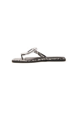 THERAPY Guild Thong Sandal Black White Snake