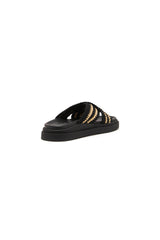 THERAPY Peta Platform Sandal Black Beige