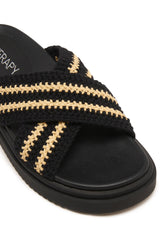 THERAPY Peta Platform Sandal Black Beige