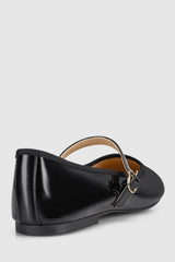 VERALi Bambi Mary-Jane Flats Black Patent