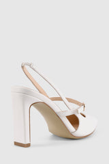 VERALi Kimchi Slingback Block Heels White