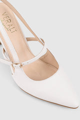 VERALi Kimchi Slingback Block Heels White