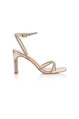 VERALi Kian Block Heel Sandals Champagne Smooth