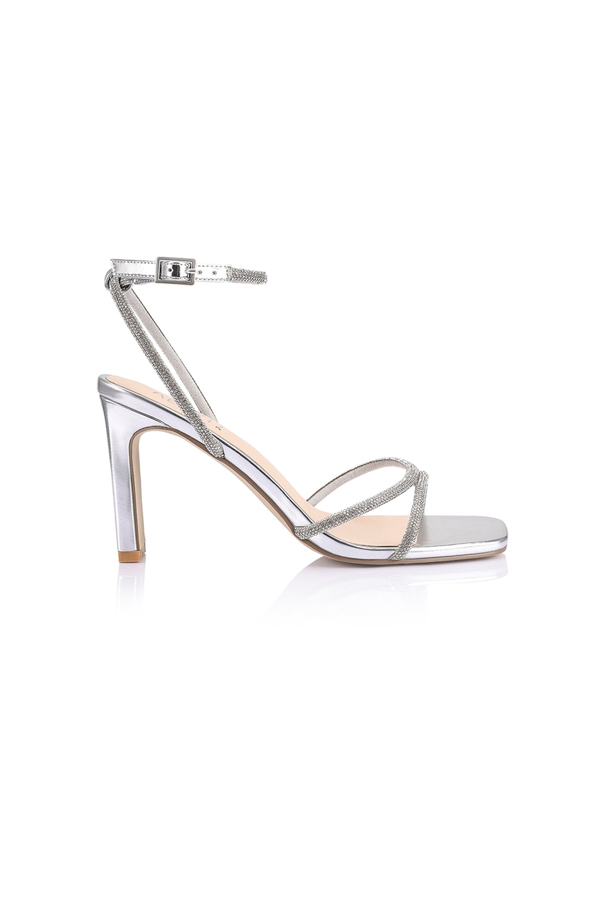 VERALi Kian Block Heel Sandals Silver
