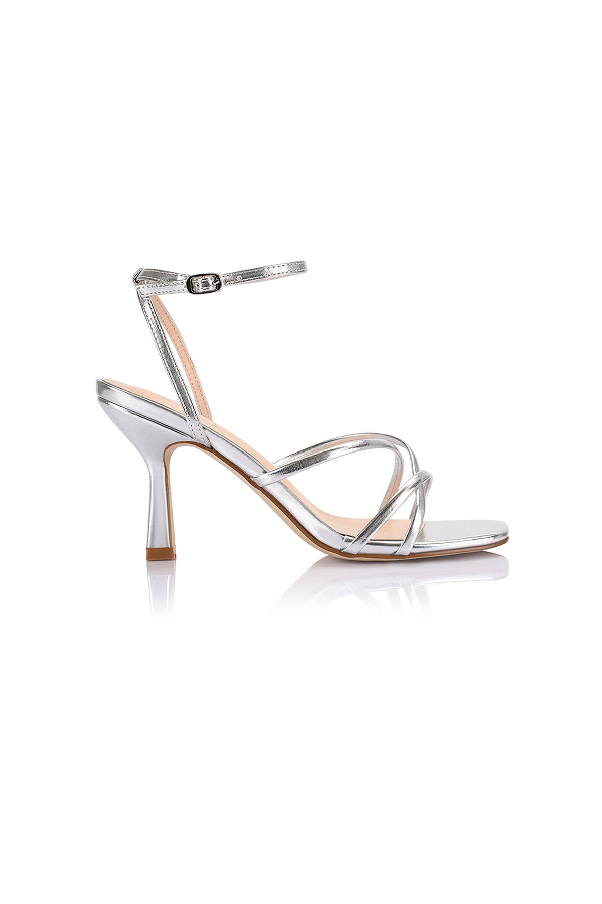 VERALi Penelope Strappy Sandals Silver Metallic