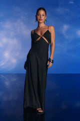 Casa Nova Cut-Out String Dress Black