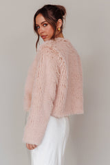 London Day Faux Fur Jacket Blush