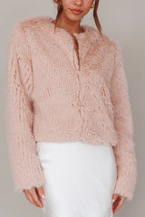 London Day Faux Fur Jacket Blush