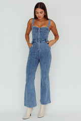 Emilio Flared Jumpsuit Denim