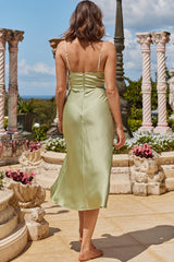 Bella Mia Twist Bust Midi Dress Sage