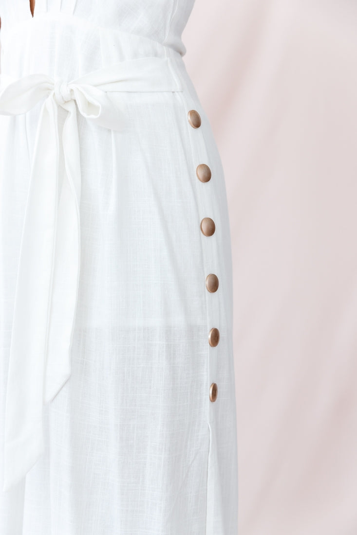 Aruba Wide Leg Halterneck Jumpsuit White